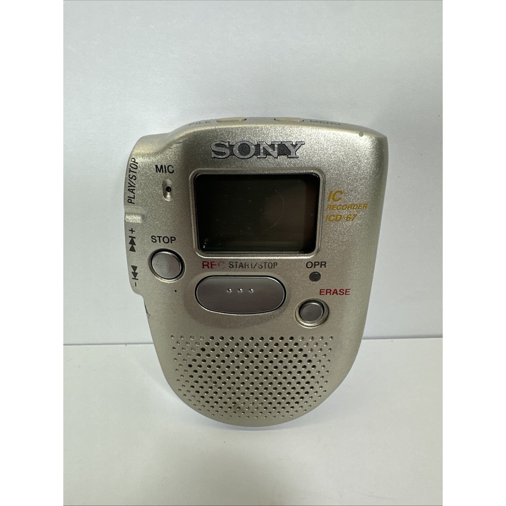 Sony ICD-67 (3 Hours) Handheld Digital Voice Recorder IC Portable Works